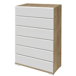 Wohnen Kommoden<75x120x42 Große Hochkommode mit sechs Schubladen - Nuetran