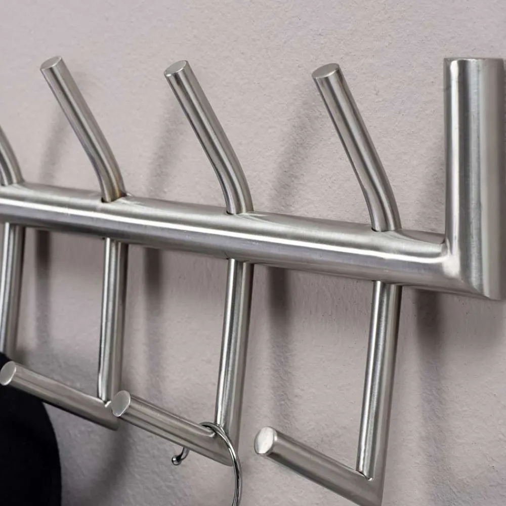 Wohnen Garderoben<60x19x10 Hakenleiste mit zwölf Haken - Almond
