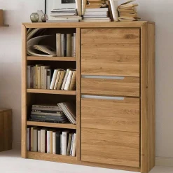 Wohnen Regale<114x134x41 Highboard aus Wildeiche in Bianco - Croconia