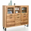 Wohnen Highboards|Kommoden<158x140x40 Highboard aus Wildeiche teilmassiv - Arello I