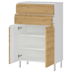 Wohnen Highboards<60x97x34 Highboard fürs Bad zweifarbig - Aspariavo