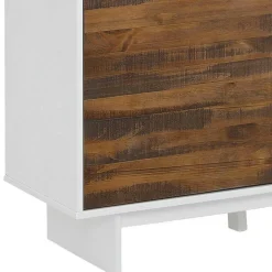 Wohnen Highboards<100x120x35 Highboard in Weiß & Kiefer dunkel - Chihu