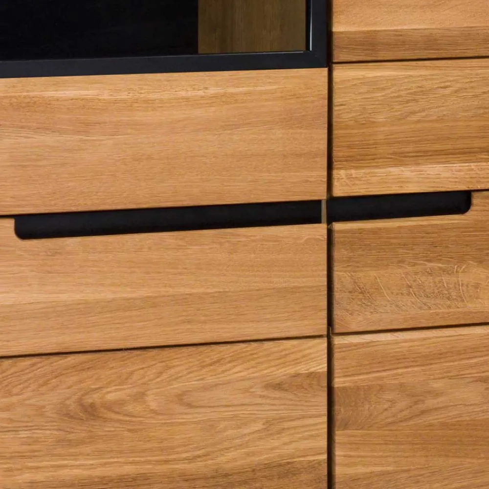 Wohnen Highboards<102x148x42 Highboard mit Glas Einsatz - 4-türig - Sennya
