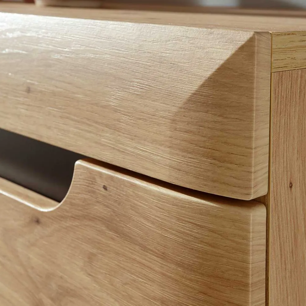 Wohnen Highboards<90x134x40 Highboard mit Glaseinsatz 2-türig - Olcian