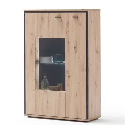 Wohnen Highboards<93x142x38 Highboard mit Glaseinsatz - Nikdus