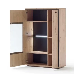 Wohnen Highboards<93x142x38 Highboard mit Glaseinsatz - Nikdus