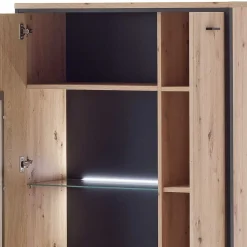 Wohnen Highboards<93x142x38 Highboard mit Glaseinsatz - Nikdus
