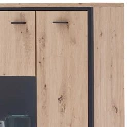 Wohnen Highboards<93x142x38 Highboard mit Glaseinsatz - Nikdus