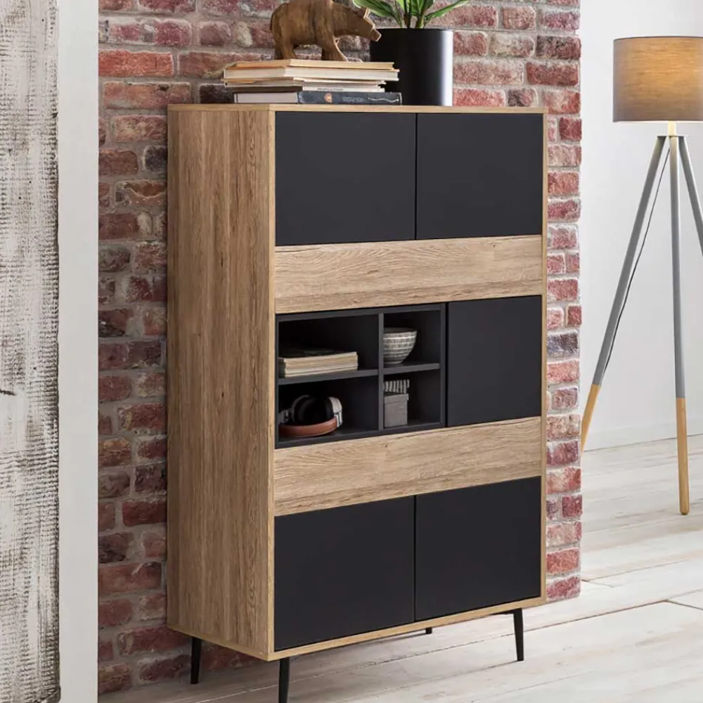 Wohnen Highboards<78x130x39 Highboard zweifarbig - Marica