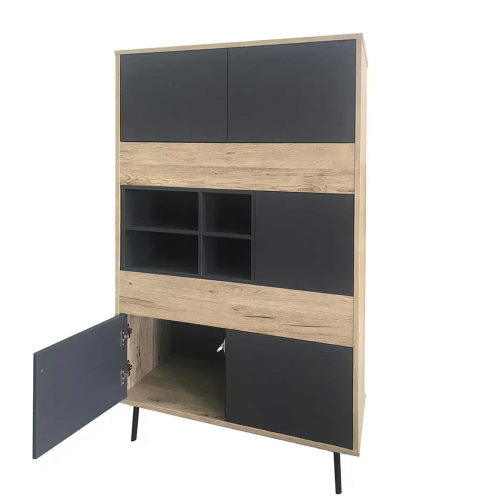 Wohnen Highboards<78x130x39 Highboard zweifarbig - Marica