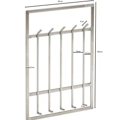Wohnen Garderoben<60x100x8 Hängende Garderobe aus Metall - modern - Marano