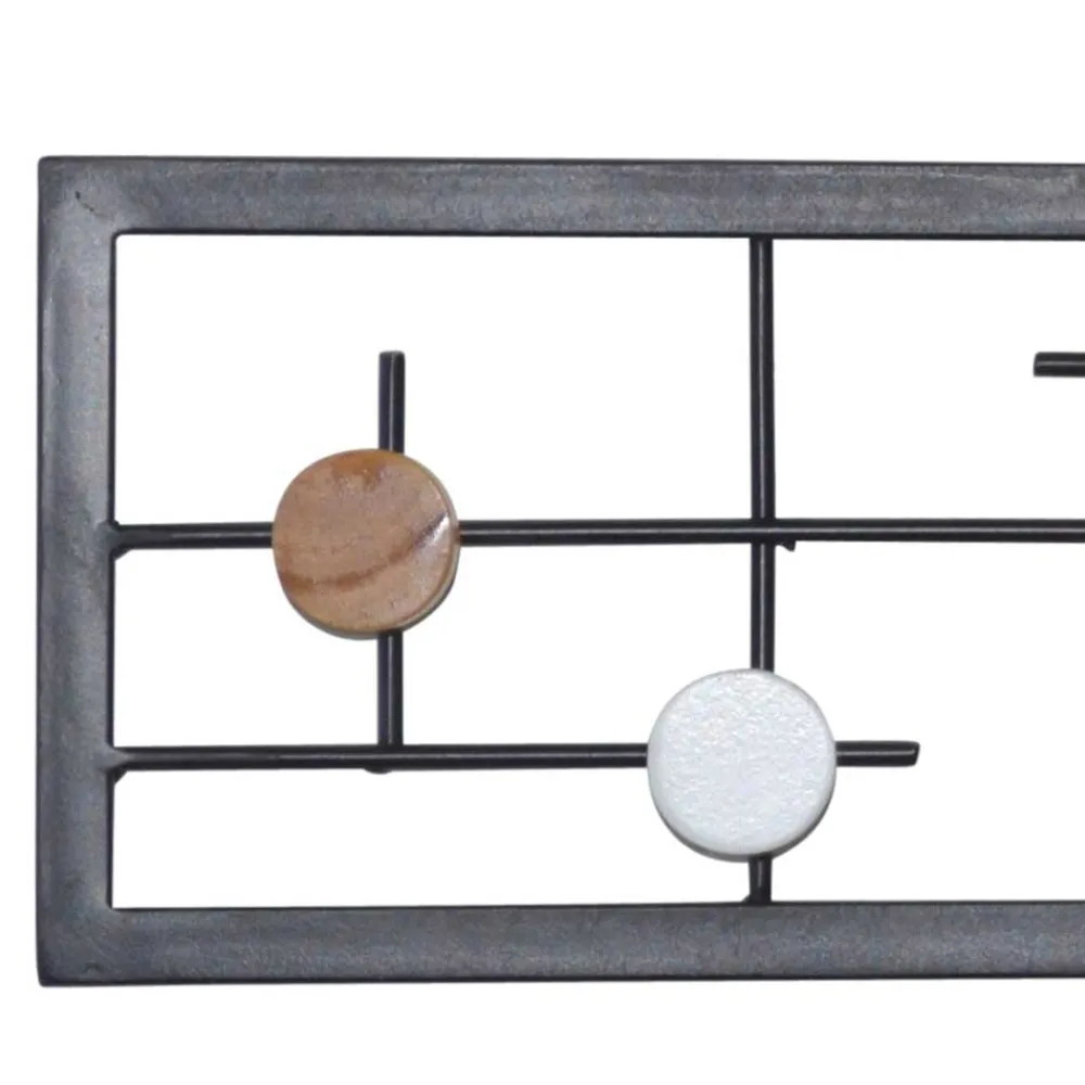 Wohnen Garderoben<60x16x6 Hängende Garderobe mit 6 Kleiderhaken - Yucio