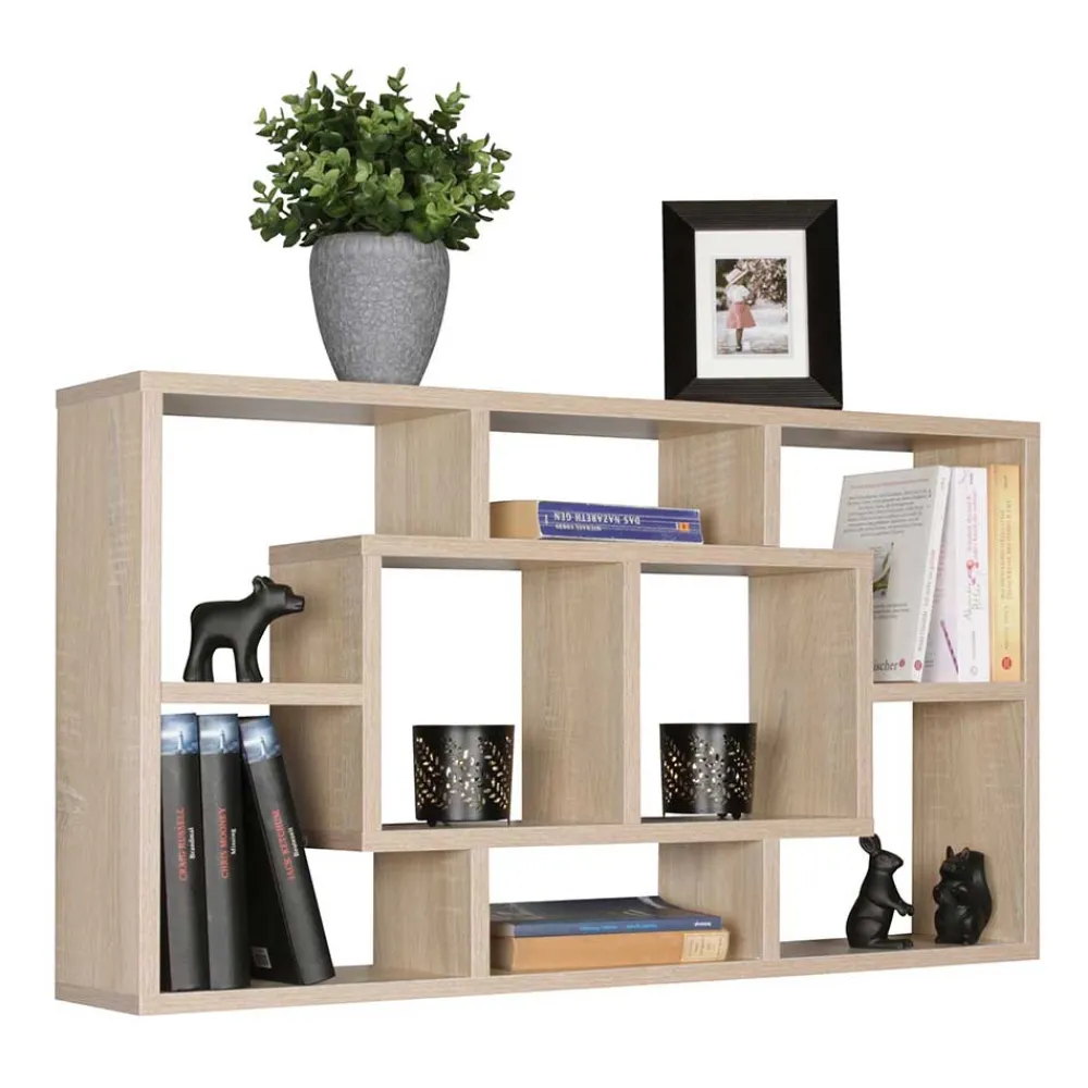 Wohnen Regale<85x48x16 Hängeregal mit acht Fächern - Franklin