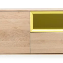 Wohnen Tv & Hifi-Möbel|Lowboards<205x43x40 Hängeschrank fürs Wohnzimmer in Eiche Bianco - Enifra