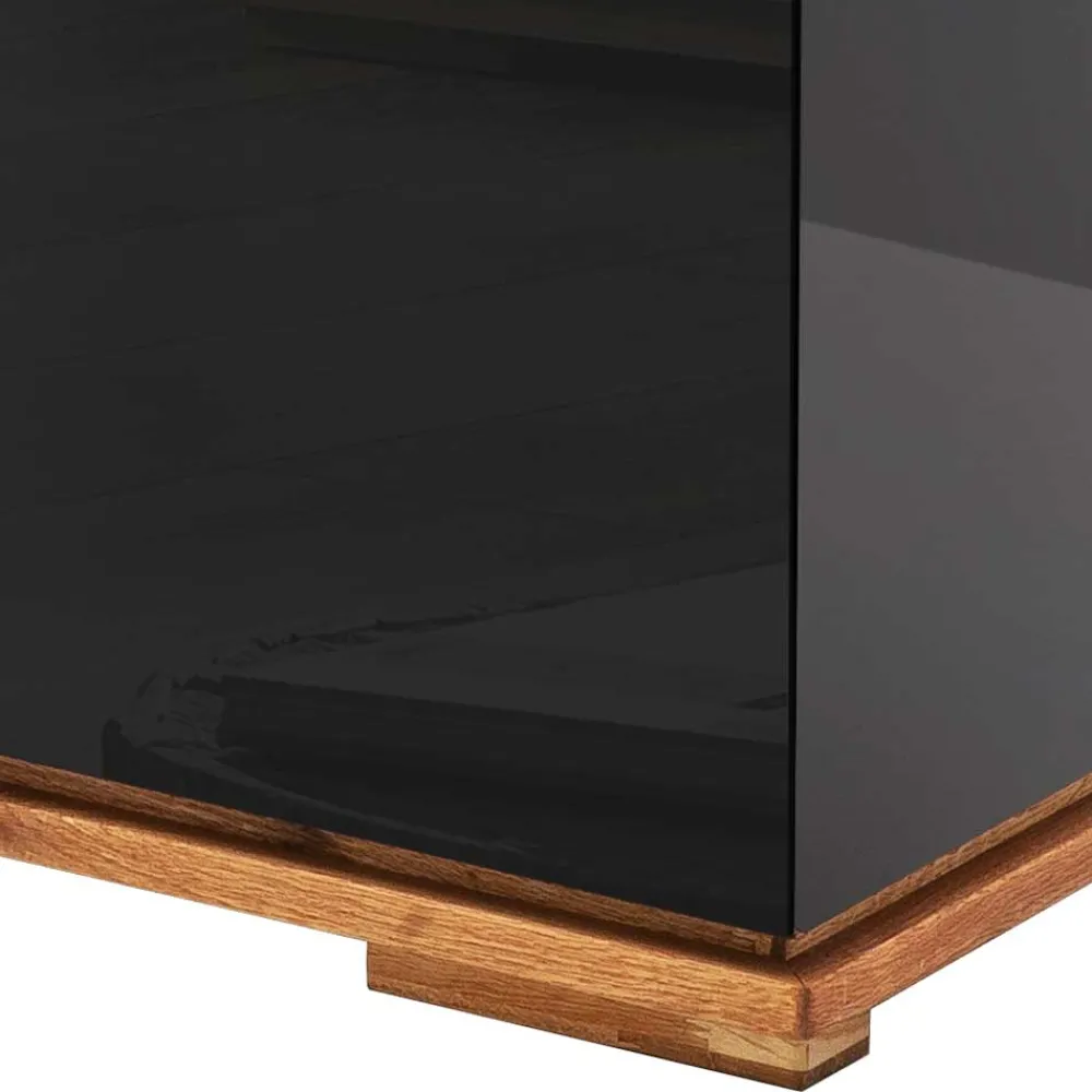 Wohnen Highboards|Kommoden<102x115x40 Hochglanz Kommode in Schwarz - Ercurs