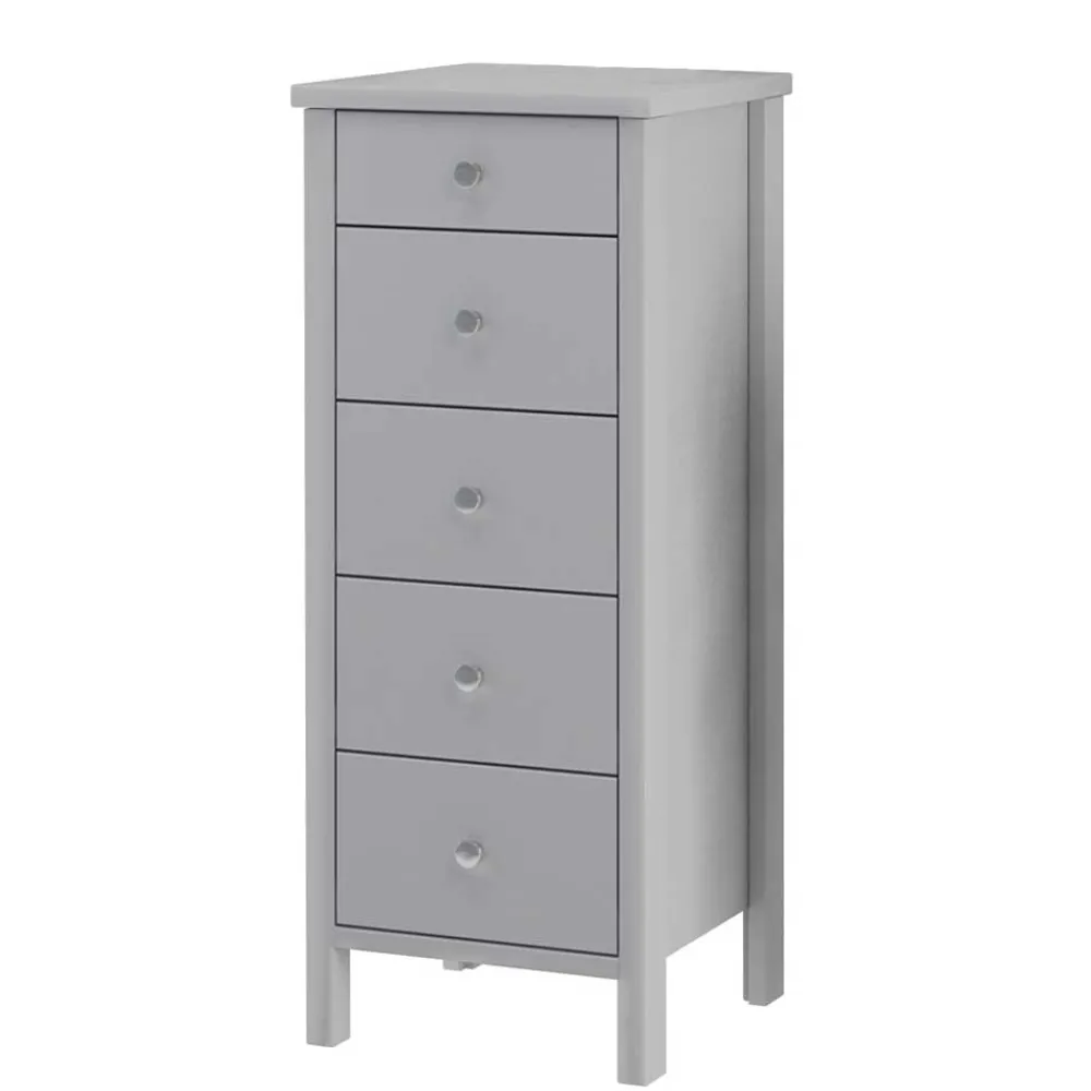 Wohnen Kommoden<40x106x41 Hochkommode in Grau lackiert - Jessy