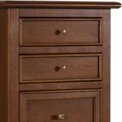 Wohnen Kommoden<60x119x38 Hochkommode in Walnuss Braun - Istefanio