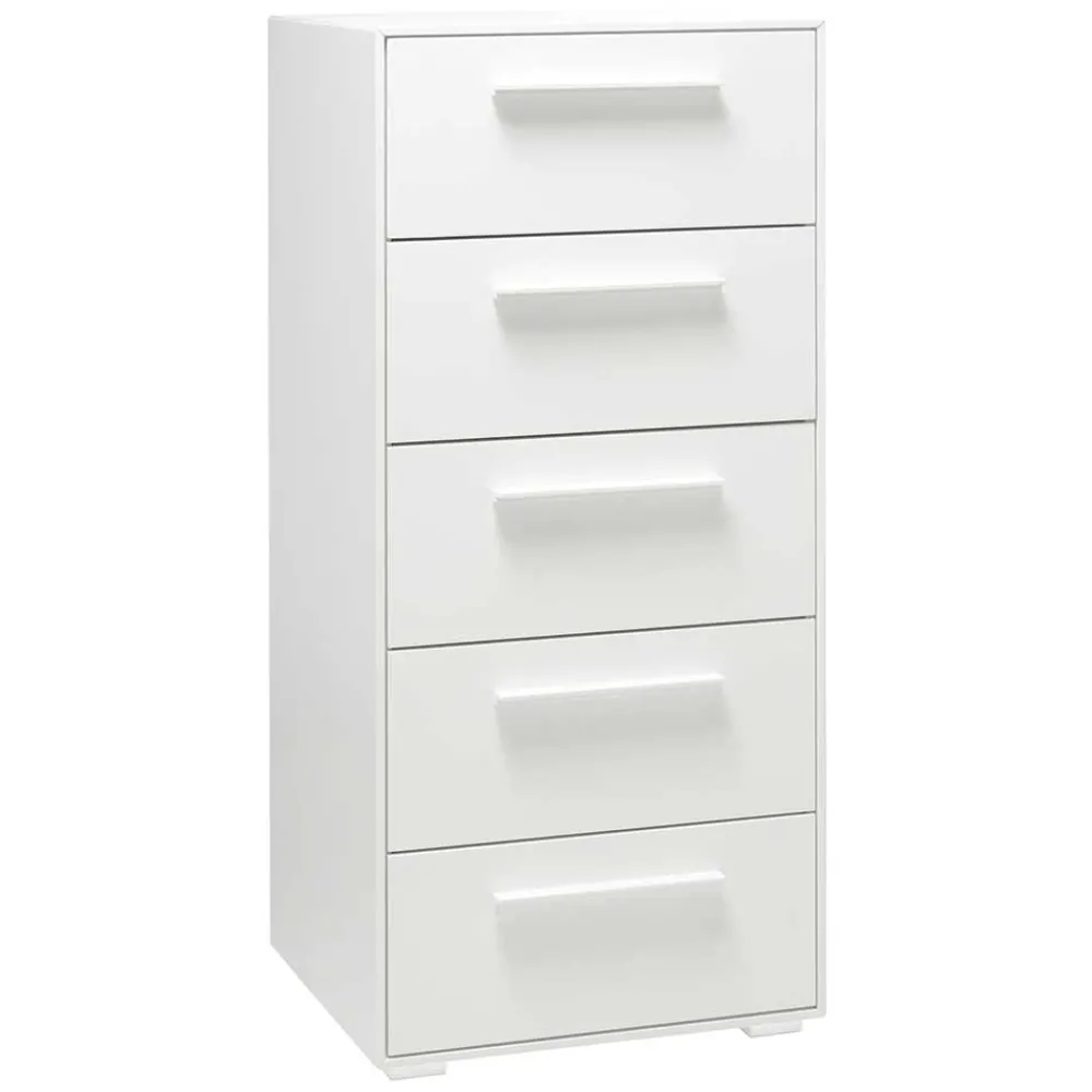 Wohnen Kommoden<50x111x49 Hochkommode in Weiß aus Buche - Volcma