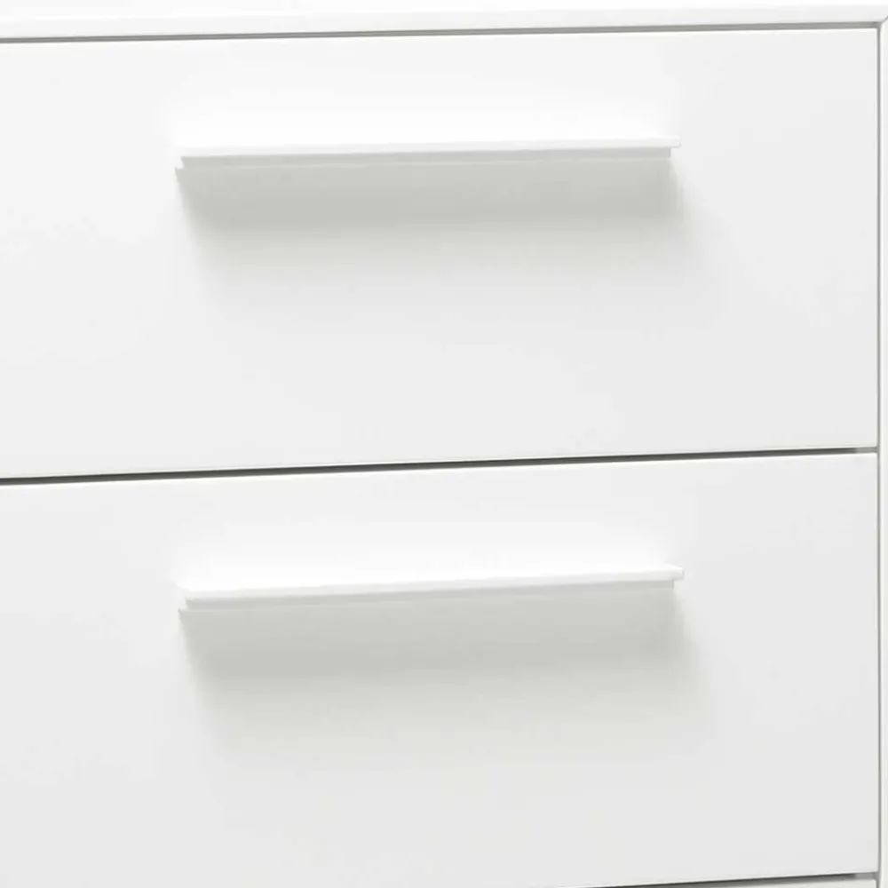 Wohnen Kommoden<50x111x49 Hochkommode in Weiß aus Buche - Volcma