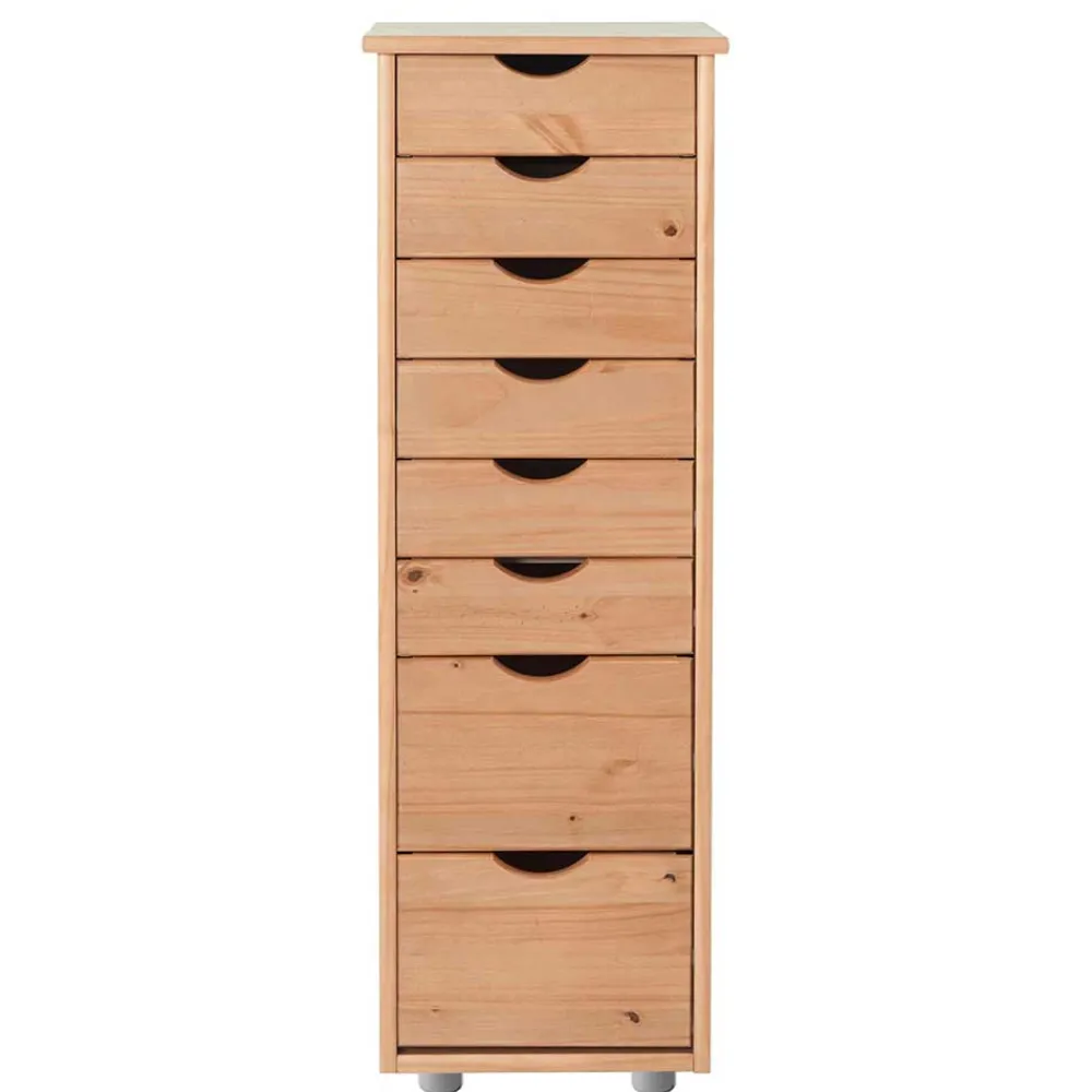 Wohnen Kommoden<34x102x39 Hochkommode mit acht Schubladen - Uncosma