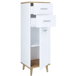 Wohnen Kommoden<32x97x28 Hochkommode mit Tür & 2 Schubladen - Luzern