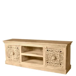 Wohnen Tv & Hifi-Möbel|Lowboards<150x60x40 Holz Lowboard mit Ornamenten - Runiasa