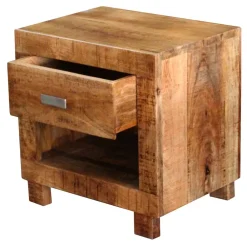 Wohnen Kommoden<40x40x30 Holz Nachtkonsole mit Schublade & Fach - Lance