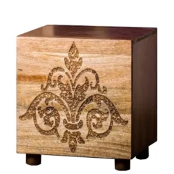 Wohnen Kommoden<40x35x40 Holz Schränkchen mit Ornament Schnitzerei - Kick