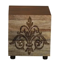Wohnen Kommoden<40x35x40 Holz Schränkchen mit Ornament Schnitzerei - Kick