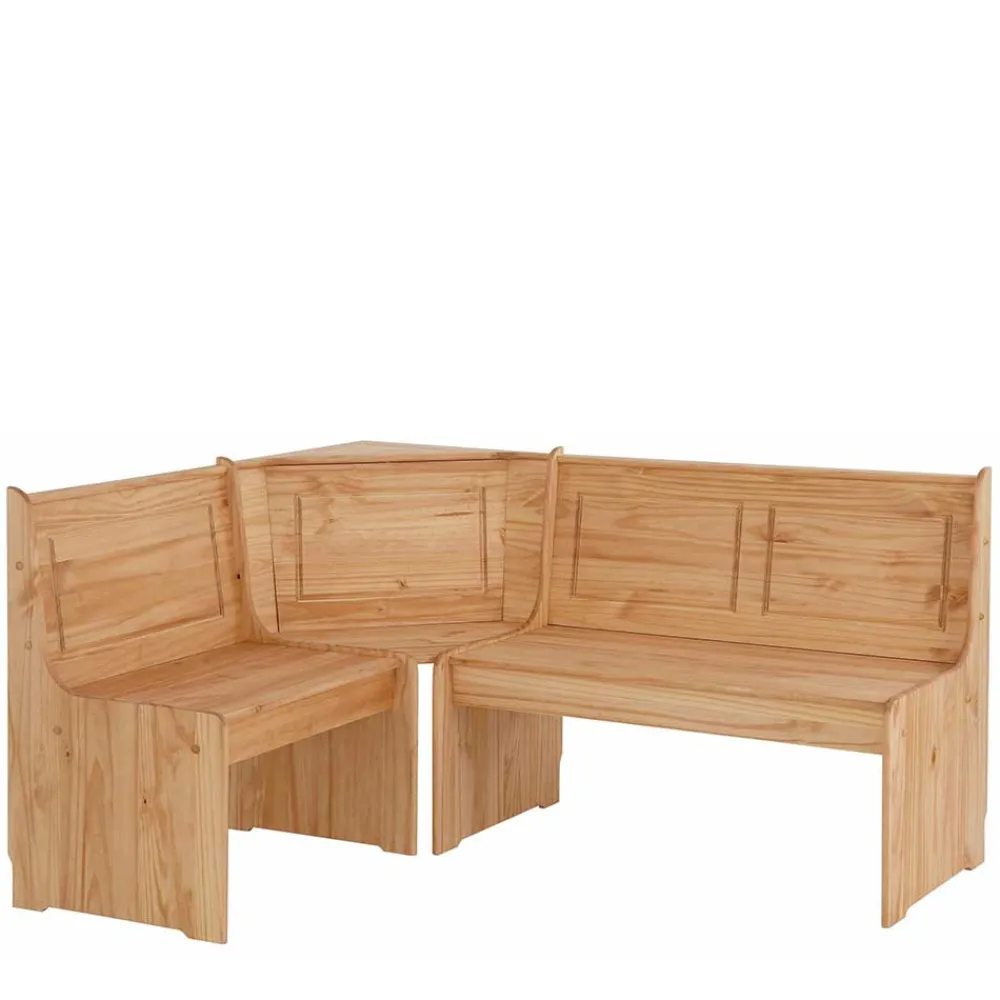 Wohnen Sitzgruppe<168x87x127 Holz-Eckbank & Esstisch - Ynvinata (zweiteilig)