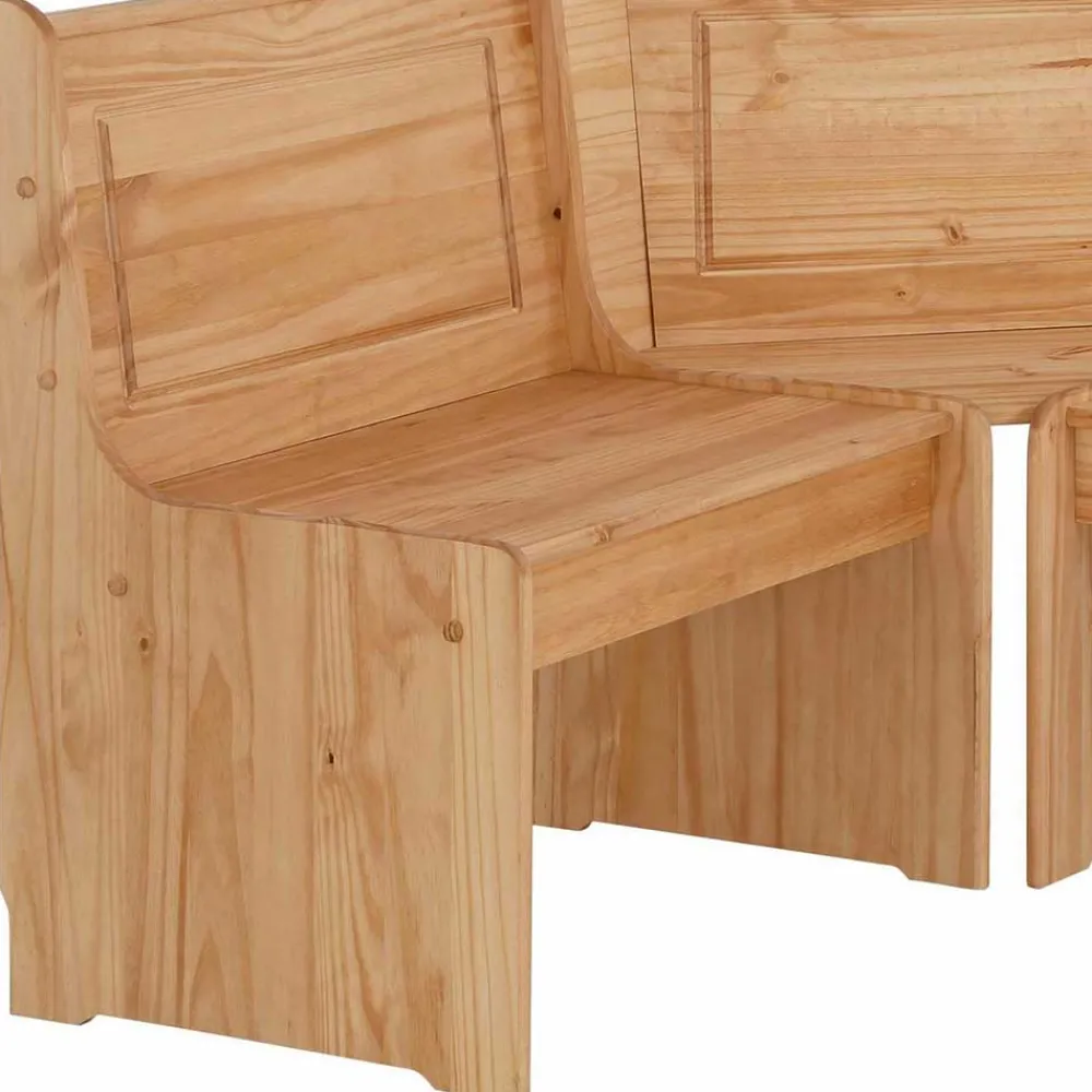 Wohnen Sitzgruppe<168x87x127 Holz-Eckbank & Esstisch - Ynvinata (zweiteilig)