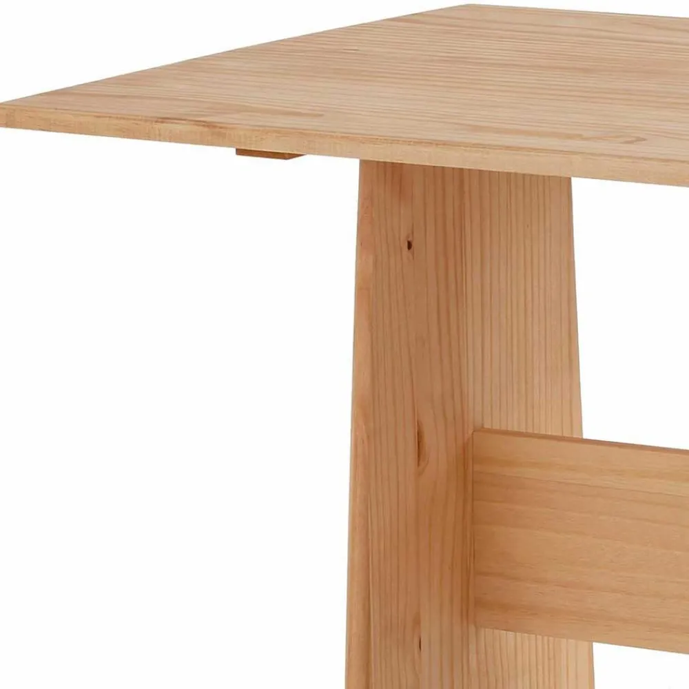 Wohnen Sitzgruppe<168x87x127 Holz-Eckbank & Esstisch - Ynvinata (zweiteilig)