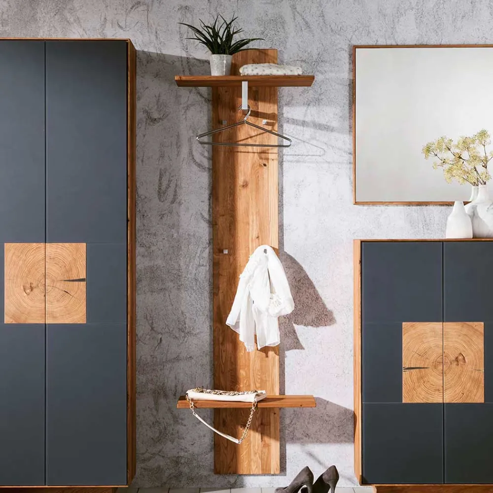 Wohnen Garderoben<60x192x28 Holzgarderobe aus Wildeiche - Mandrey