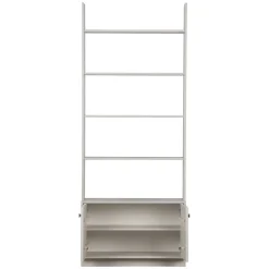 Wohnen Regale<80x200x35 Holzregal in Grau im Skandi Design - Huvina