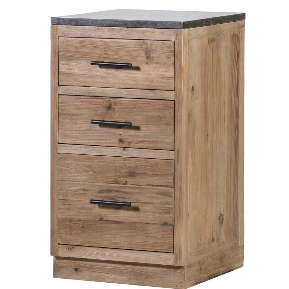 Wohnen Kommoden<50x90x59 Küche Unterschrank mit drei Schubladen - Macsena
