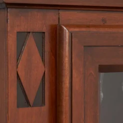 Wohnen Vitrinen<74x184x42 Klassische Vitrine in Walnussfarben - Sienna