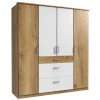 Wohnen Kleiderschränke<179x199x58 Kleiderschrank 4 Türen & 3 Schubladen - Curacao