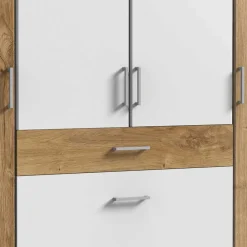 Wohnen Kleiderschränke<179x199x58 Kleiderschrank 4 Türen & 3 Schubladen - Curacao