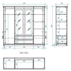Wohnen Kleiderschränke|Schränke<215x201x60 Kleiderschrank Country Style - Nedita