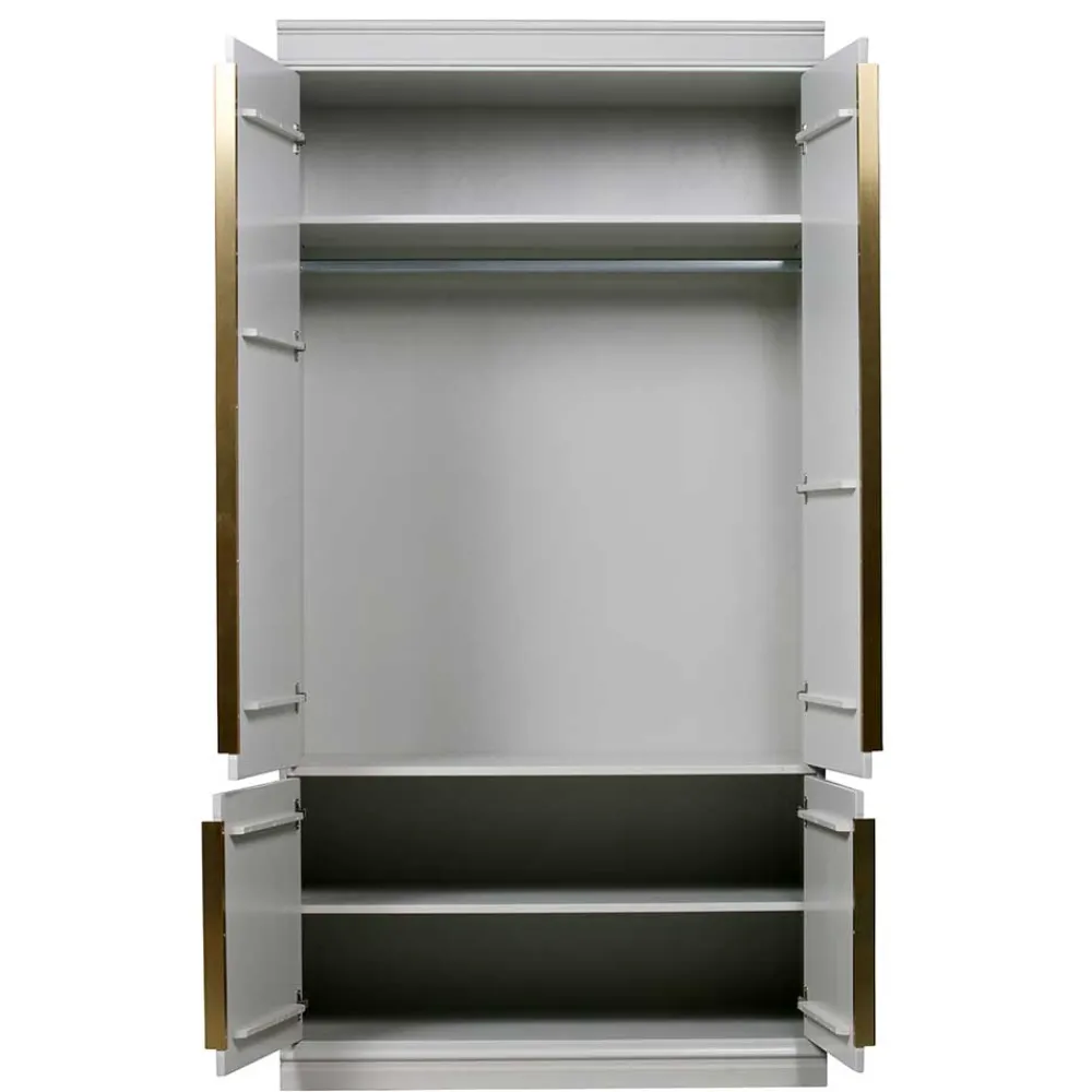 Wohnen Kleiderschränke|Schränke<110x215x62 Kleiderschrank in Hellgrau - Emra