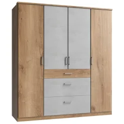 Wohnen Kleiderschränke<179x199x58 Kleiderschrank in Holzoptik Plankeneiche - Anca