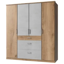 Wohnen Kleiderschränke<179x199x58 Kleiderschrank in Holzoptik Plankeneiche - Anca