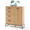 Wohnen Highboards<101x116x44 Kombi Kommode mit Bügelgestell - Truvisas