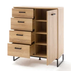 Wohnen Highboards<101x116x44 Kombi Kommode mit Bügelgestell - Truvisas