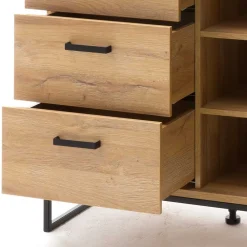 Wohnen Highboards<101x116x44 Kombi Kommode mit Bügelgestell - Truvisas