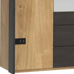 Wohnen Kleiderschränke|Schränke<200x216x58 Kombi-Kleiderschrank mit Spiegeln - Bram