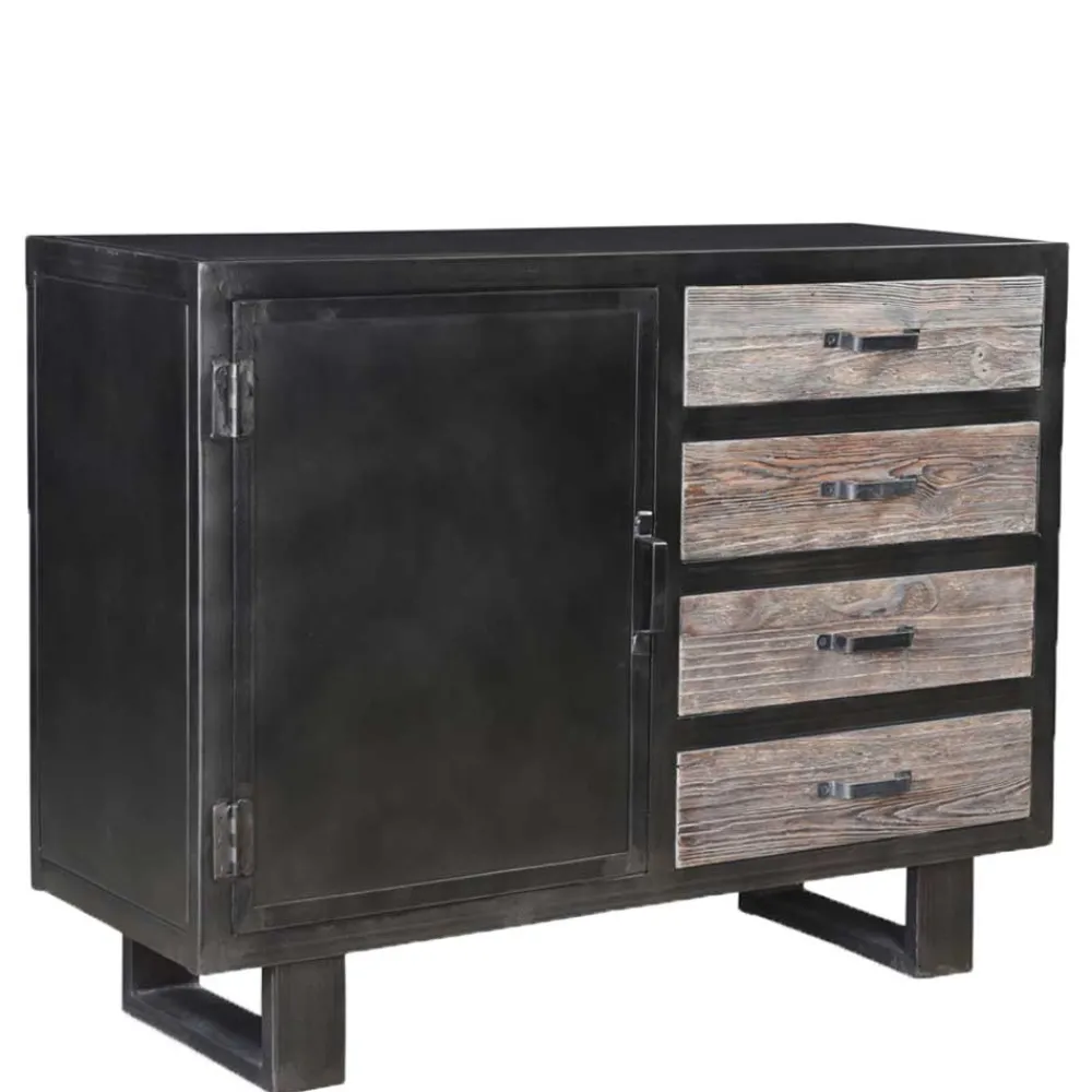 Wohnen Sideboards<120x90x40 Kombi-Kommode im Factory Style - Vebugran