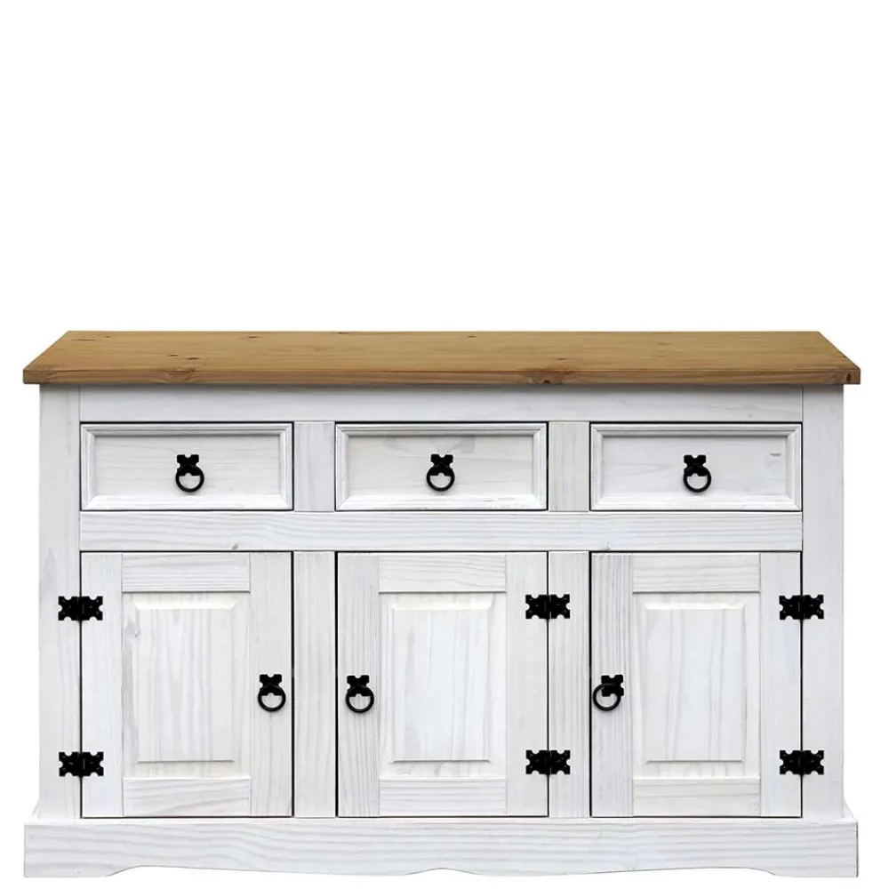 Wohnen Sideboards<130x80x45 Kommode im mexikanischen Stil - Lorena