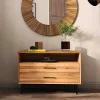 Wohnen Lowboards|Tv & Hifi-Möbel<97x65x45 Kommode mit Fach & 2 Schubladen - Kerfa