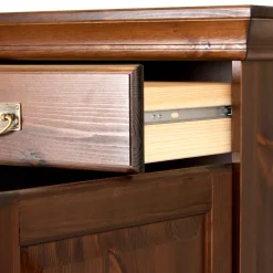 Wohnen Sideboards<145x84x40 Kommode mit Glas im Kolonialstil - Jurcavs
